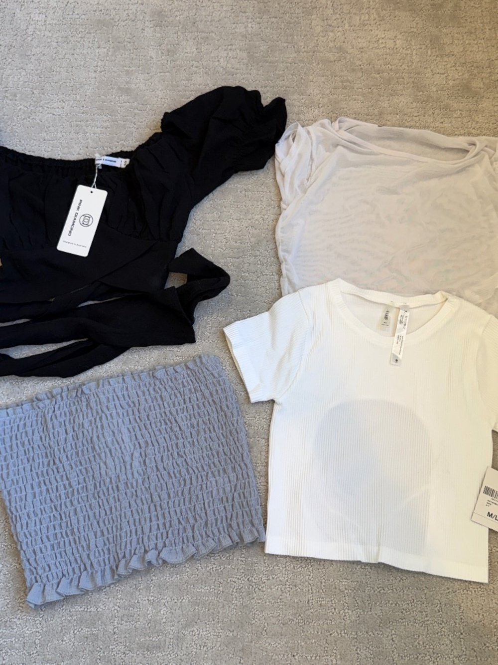 4 Summer Crop Tops, Size medium
